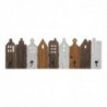 Coat rack DKD Home Decor White Brown Metal Paulownia wood Houses (91 x 9.5 x 29.5 cm) - Article for the home at wholesale prices