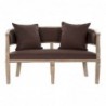 Canapé DKD Home Decor Marron Lin Bois d'hévéa Traditionnel (122 x 69 x 72 cm) - Article pour la maison à prix grossiste Canapé DKD Home Decor Marron Lin Bois d'hévéa Traditionnel (122 x 69 x 72 cm) - Article pour la maison à prix grossiste