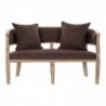 Sofa DKD Home Decor Marron Linen Hevea Wood Traditional (122 x 69 x 72 cm) - Article for the home at wholesale prices