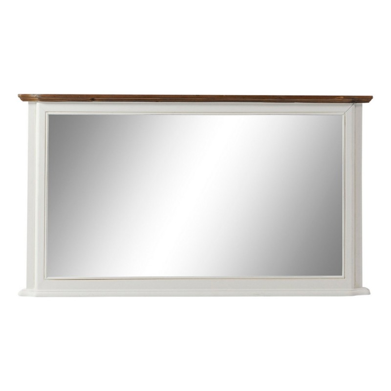 Miroir mural DKD Home Decor Miroir Marron Blanc Bois de paulownia (115 x 6 x 64 cm) - Article pour la maison à prix grossiste
