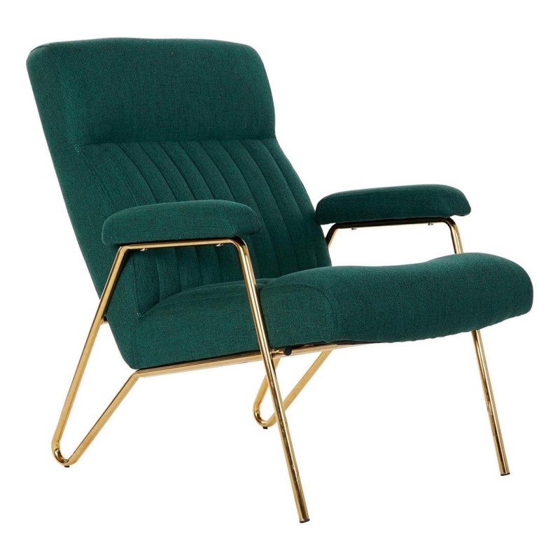 Armchair DKD Home Decor Green Polyester Metal (69 x 90 x 90 cm) - Article for the home at wholesale prices