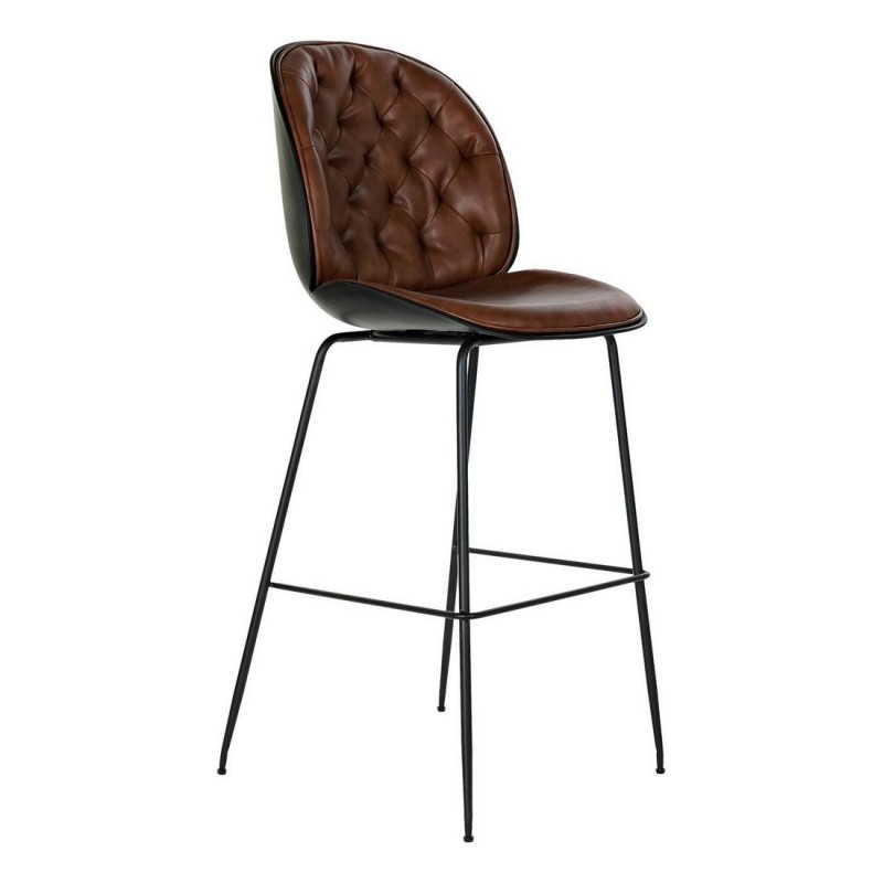 Stool DKD Home Decor Brown Black Polyurethane Metal (51 x 53 x 114 cm) - Article for the home at wholesale prices
