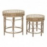 Side Table DKD Home Decor Wicker (2 pcs) - Article for the home at wholesale prices