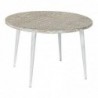 Side table DKD Home Decor White Metal Gold Mango wood (75 x 75 x 50 cm) - Article for the home at wholesale prices