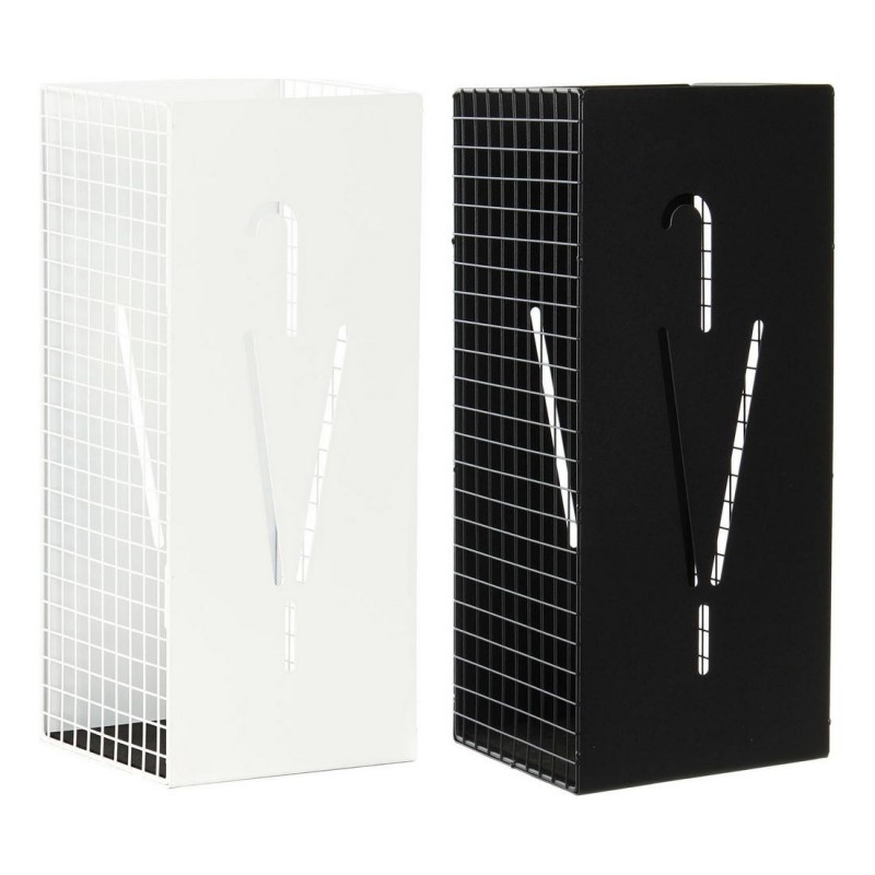 porte-parapluie DKD Home Decor Noir Métal Blanc (19.5 x 20 x 47.5 cm) (2 pcs) à prix grossiste - porte-parapluie à prix de gros
