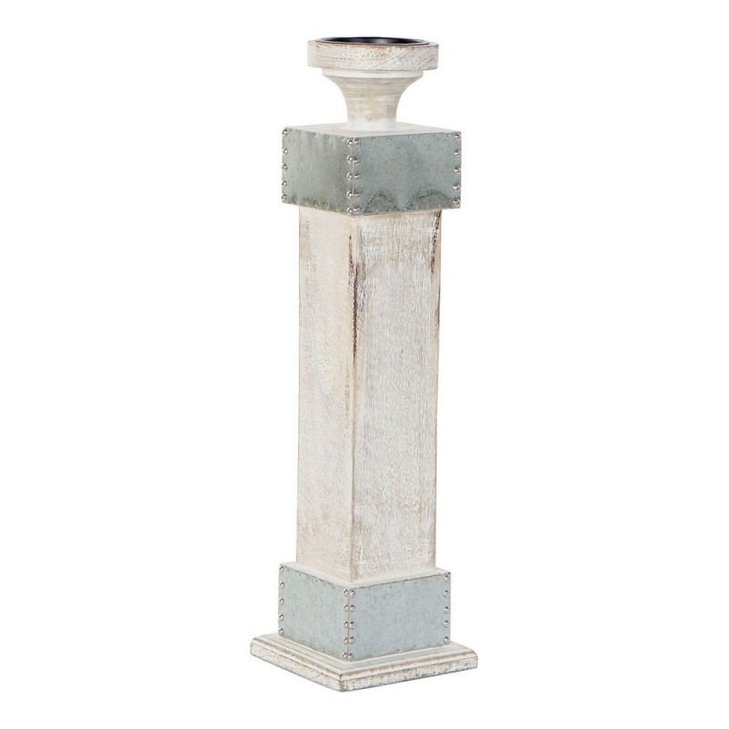 Candleholder DKD Home Decor White Mango wood (16.5 x 16.5 x 61 cm) - Article for the home at wholesale prices
