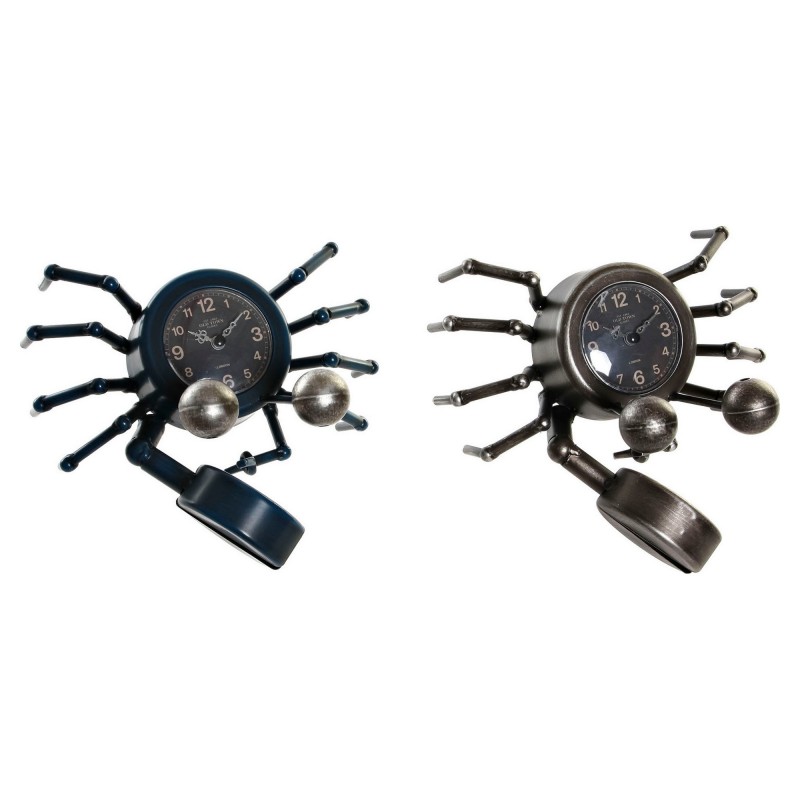 Horloge de table DKD Home Decor Animal Fer (2 pcs) (23 x 22 x 14 cm) à prix de gros - Article pour la maison à prix grossiste