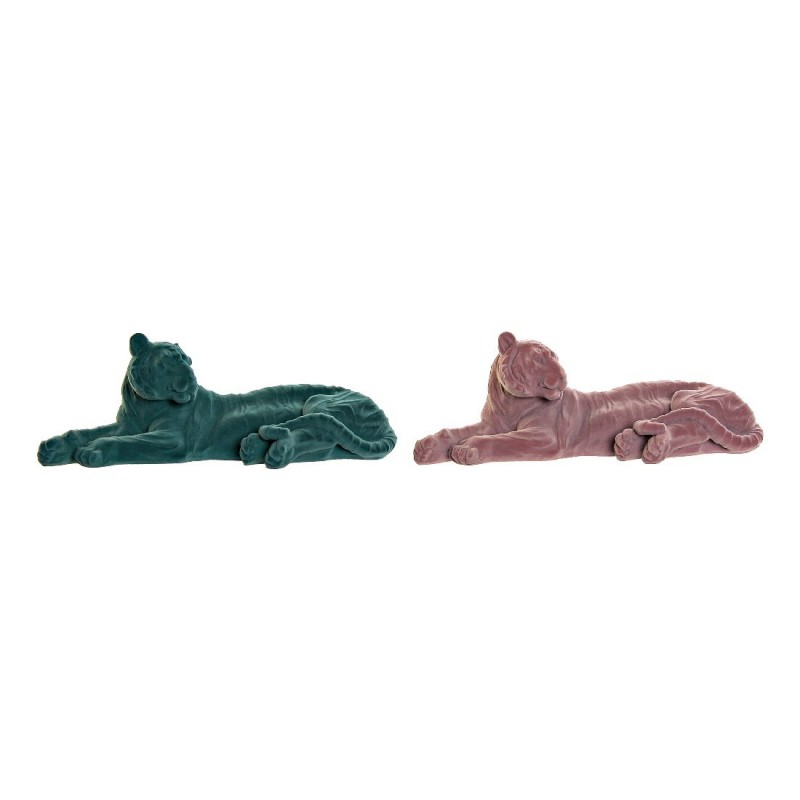Figurine Décorative DKD Home Decor Résine Tigre (2 pcs) (36 x 17.5 x 13.3 cm) - Article pour la maison à prix de gros