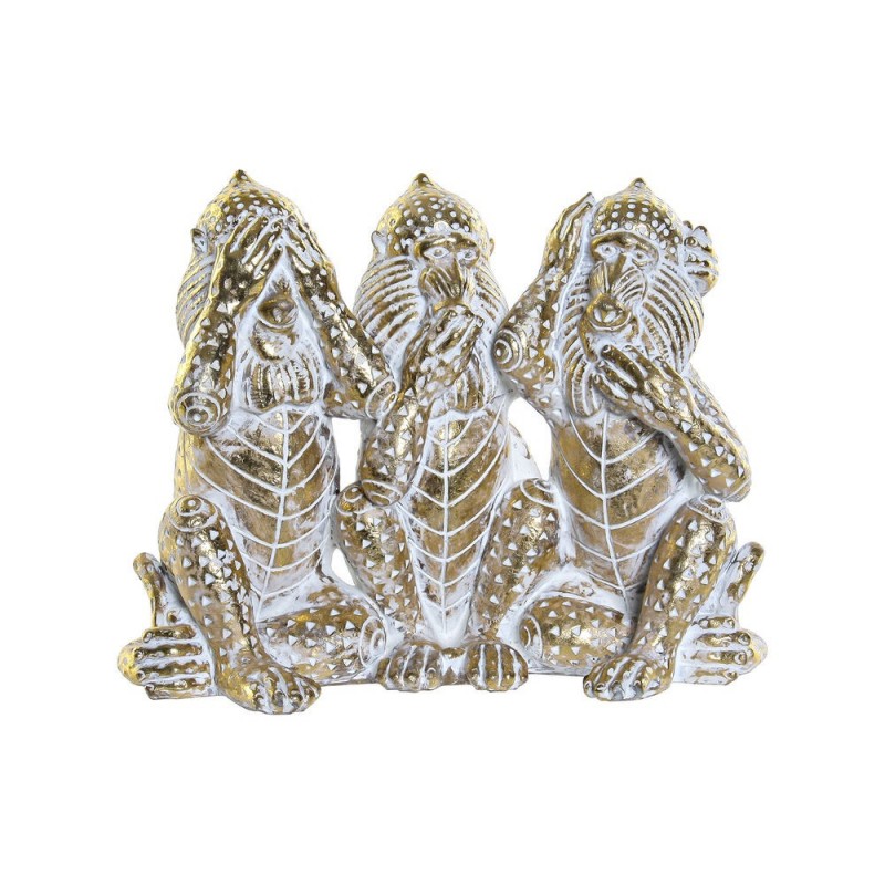 Figurine Décorative DKD Home Decor ‎S3016868 Doré Résine Tropical (21 x 11 x 16,2 cm) - Article pour la maison à prix de gros