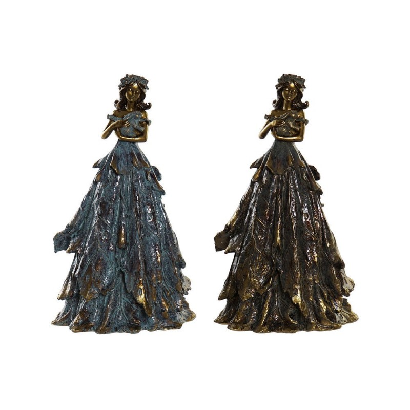 DKD Home Decor Resin Figure (2 pcs) (17 x 12.5 x 29.5 cm) - Article for the home at wholesale prices