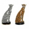 Figurine Décorative DKD Home Decor Résine Léopard (2 pcs) (16 x 16 x 32 cm) - Article pour la maison à prix de gros