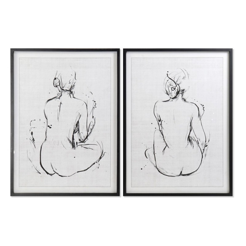 Cadre DKD Home Decor Femme (70 x 2.5 x 90 cm) (2 pcs) à prix de gros - Article pour la maison à prix grossiste