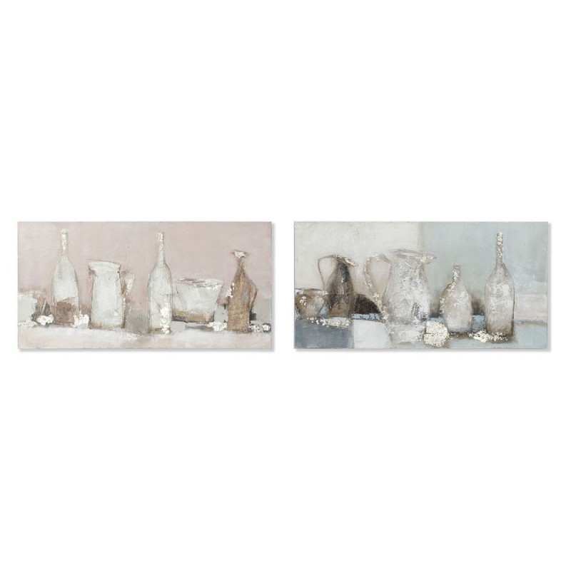 Cadre DKD Home Decor Toile Vase (2 pcs) (120 x 3.8 x 60 cm) - Article pour la maison à prix grossiste