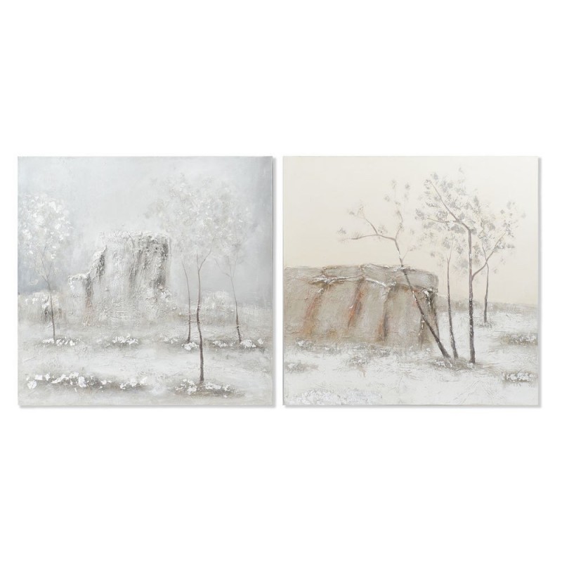 Cadre DKD Home Decor Toile Arbres (100 x 3,8 x 100 cm) (2 Unités) à prix grossiste - Article pour la maison à prix de gros