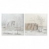 Cadre DKD Home Decor Toile Arbres (100 x 3,8 x 100 cm) (2 Unités) - Article pour la maison à prix de gros