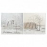 Frame DKD Home Decor Canvas Trees (100 x 3.8 x 100 cm) (2 Units) - Article for the home at wholesale prices