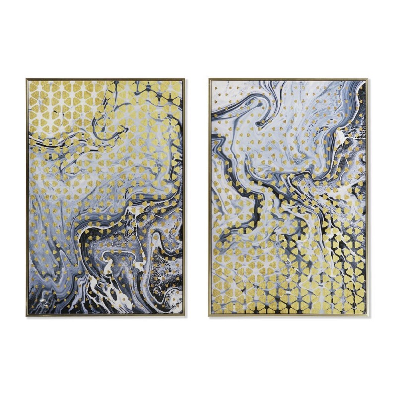 Cadre DKD Home Decor Abstrait (2 pcs) (60 x 3 x 90 cm) à prix de gros - Article pour la maison à prix grossiste