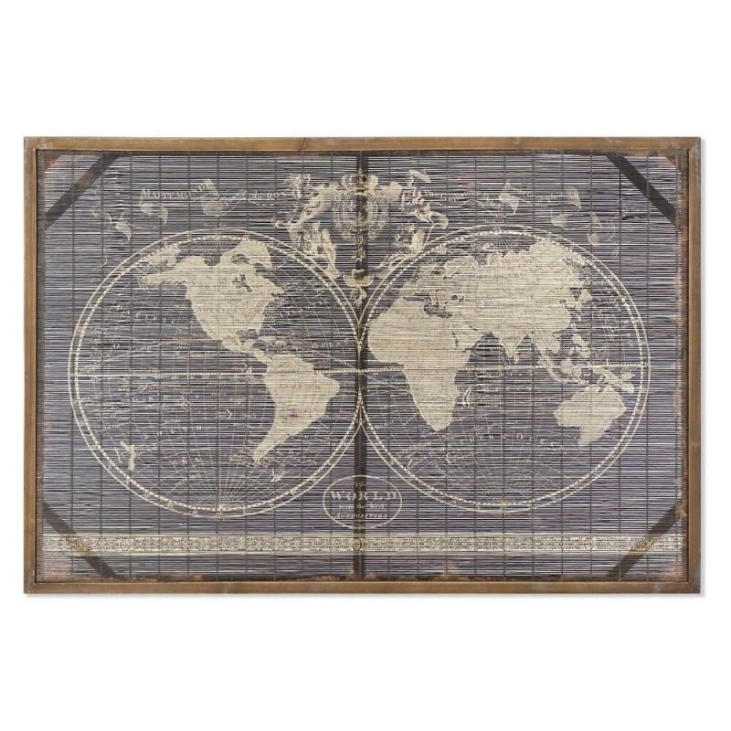 DKD Home Decor Mappemonde frame (120 x 4 x 80 cm) - Article for the home at wholesale prices