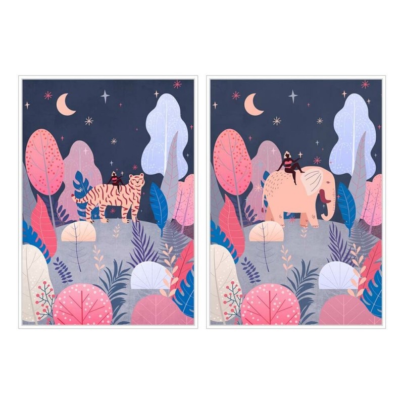 Cadre DKD Home Decor Arbres (2 pcs) (53 x 4.3 x 73 cm) à prix grossiste - Article pour la maison à prix de gros