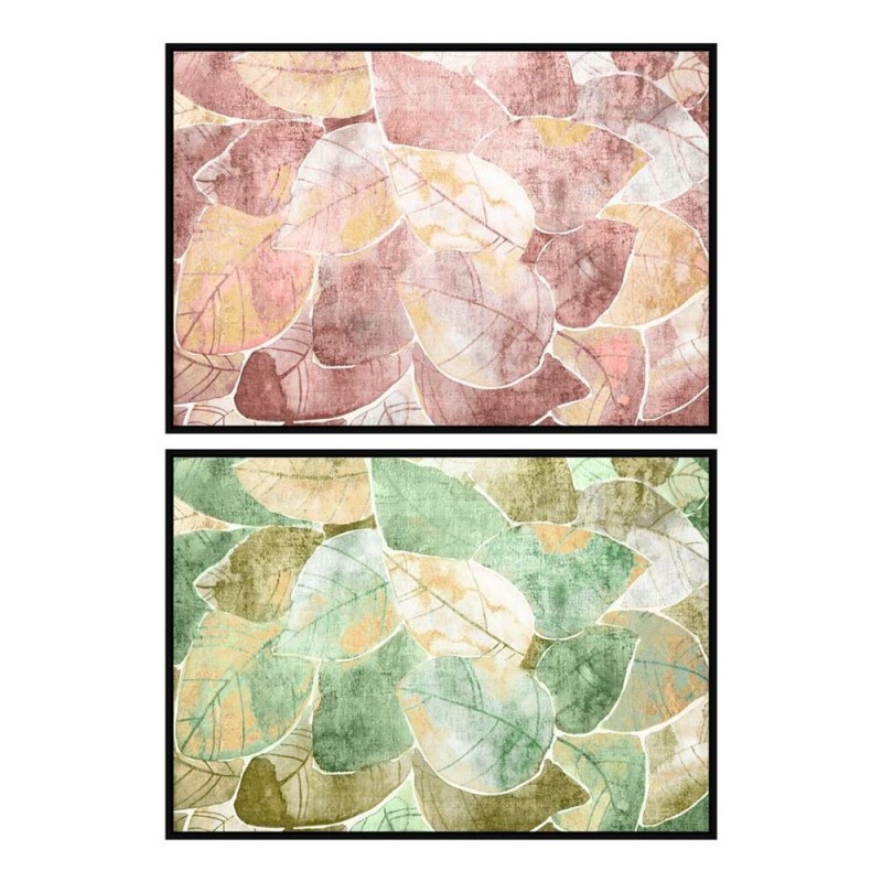 Cadre DKD Home Decor Volets Feuille d'une plante (123 x 4,5 x 83 cm) (2 Unités) à prix grossiste - Article pour la maison à prix de gros