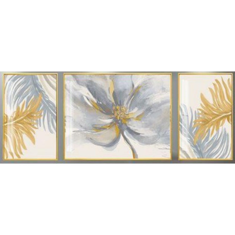 Frame DKD Home Decor Flowers (3 pcs) (240 x 3 x 80 cm) - Article for the home at wholesale prices