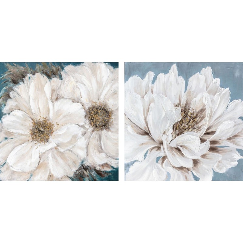 Frame DKD Home Decor Flowers (80 x 2.4 x 80 cm) (2 pcs) - Article for the home at wholesale prices