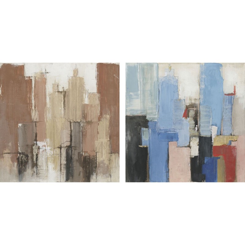 Cadre DKD Home Decor Abstrait Moderne (100 x 2,4 x 100 cm) (2 Unités) - Article pour la maison à prix grossiste