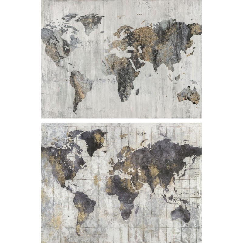 Frame DKD Home Decor S3018096 Mappemonde (120 x 4 x 90 cm) (2 Units) - Article for the home at wholesale prices