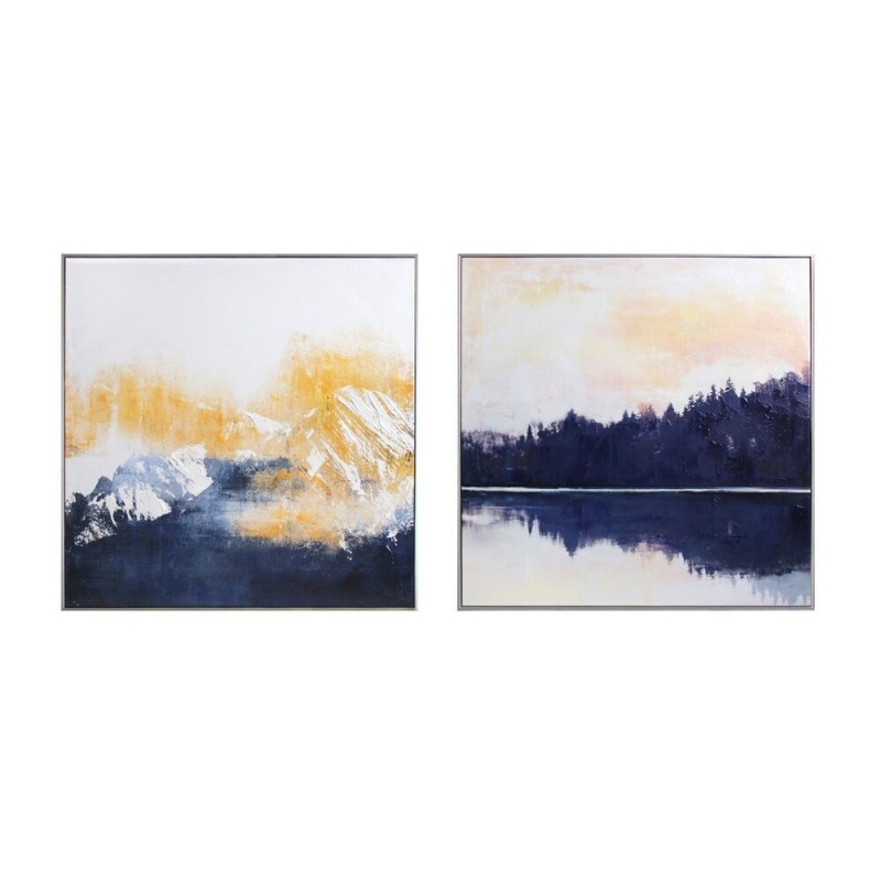 Frame DKD Home Decor Polystyrene Canvas Abstract (2 pcs) (80 x 3 x 80 cm) - Article for the home at wholesale prices