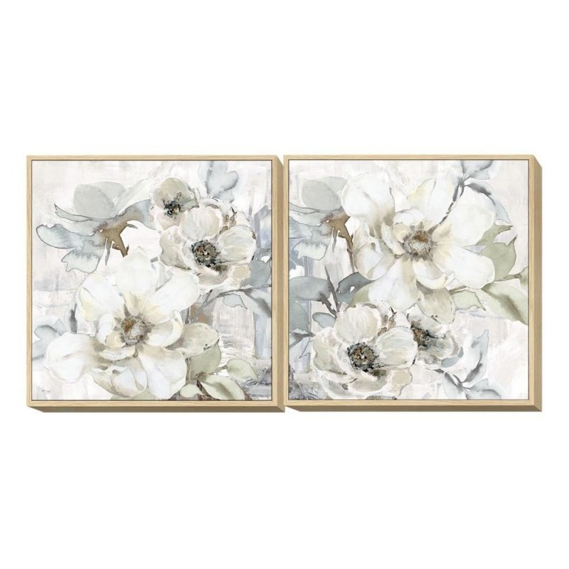 Frame DKD Home Decor Flowers (80 x 4 x 80 cm) (2 pcs) - Article for the home at wholesale prices