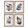 Frame DKD Home Decor Wood Canvas Cage (4 pcs) (34 x 2 x 44 cm) - Article for the home at wholesale prices