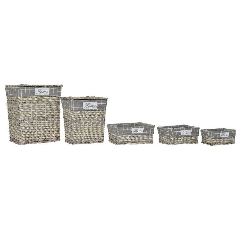 Basketball set DKD Home Decor Polyester wicker Traditional (47 x 34 x 55 cm) (5 pcs) - Article for the home at wholesale prices