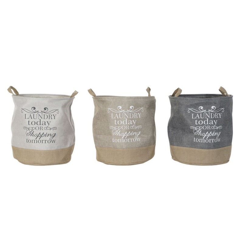 Basket DKD Home Decor Polyester (3 pcs) (39 x 39 x 41 cm) - Article for the home at wholesale prices
