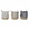 Basket DKD Home Decor Polyester (3 pcs) (39 x 39 x 41 cm) - Article for the home at wholesale prices