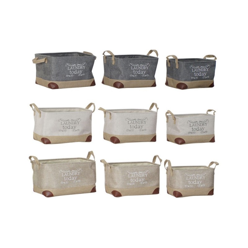 Set de basket DKD Home Decor Polyester (3 pcs) à prix de gros - Article pour la maison à prix grossiste