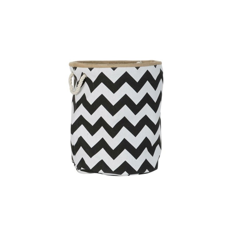 Panier DKD Home Decor Polyester Jute Moderne Zigzag (38 x 38 x 45 cm) - Article pour la maison à prix de gros