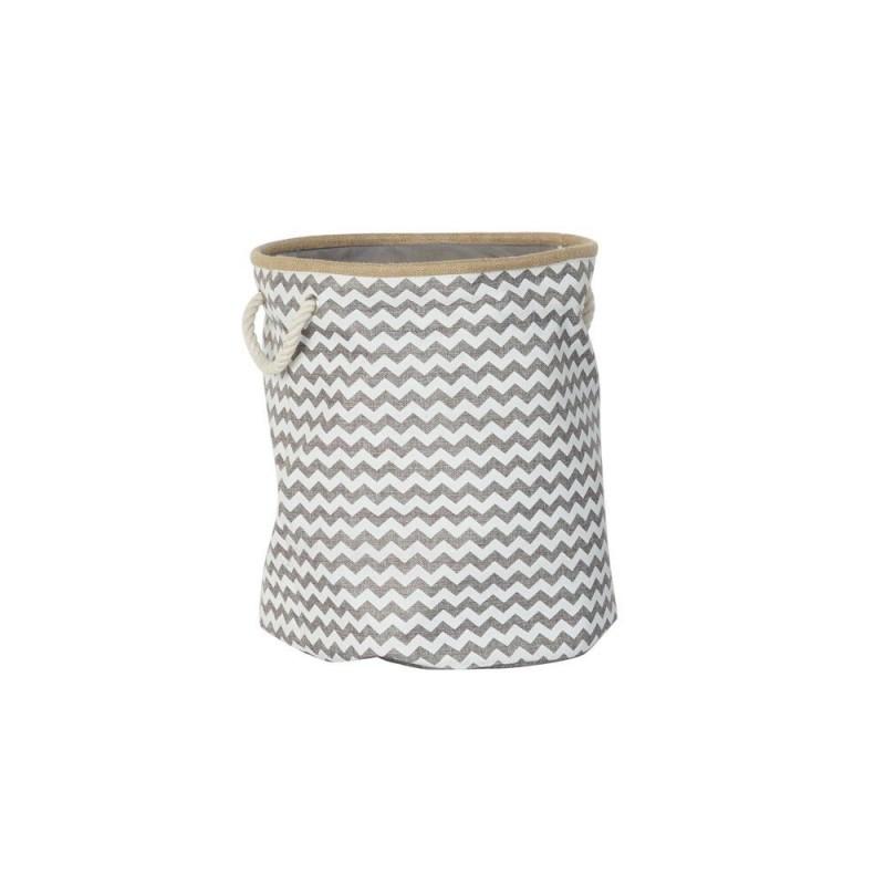 Panier DKD Home Decor Polyester Jute Zigzag Boho (38 x 38 x 45 cm) à prix grossiste - Article pour la maison à prix de gros