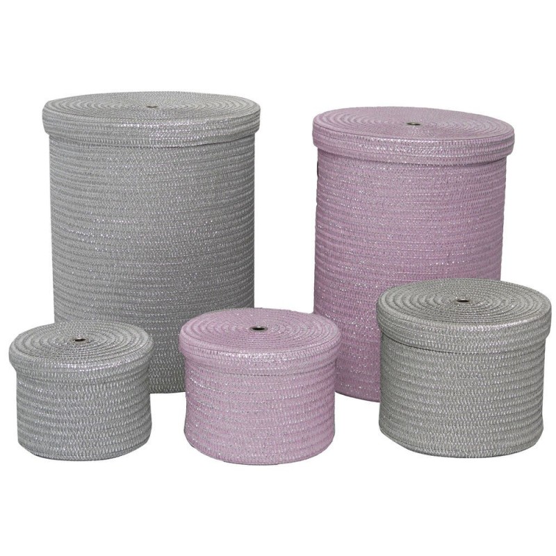 Set de basket DKD Home Decor polypropylène (42 x 42 x 50 cm) (5 pcs) à prix de gros - Article pour la maison à prix grossiste