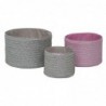 Set de basket DKD Home Decor polypropylène (3 pcs) (27 x 27 x 17 cm) - Article pour la maison à prix grossiste