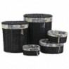 DKD Home Decor Wicker basket set (51 x 37 x 56 cm) (5 pcs) - Article for the home at wholesale prices