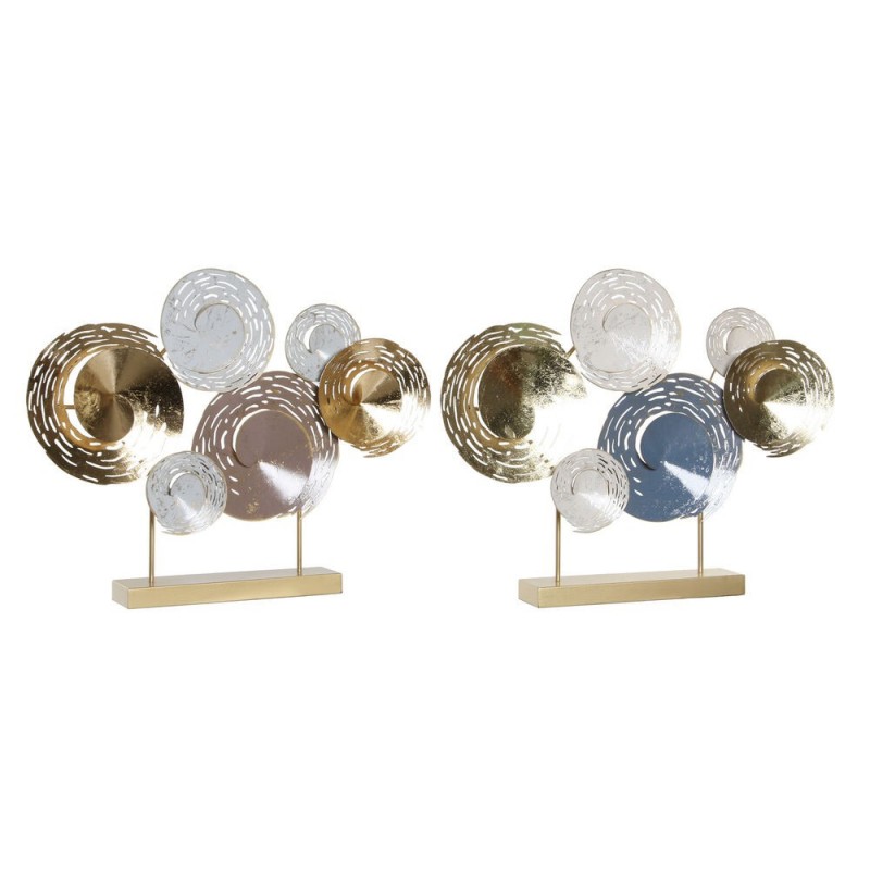 Decorative Figurine DKD Home Decor Abstract Metal (2 pcs) (65.4 x 9 x 51 cm) - Article for the home at wholesale prices