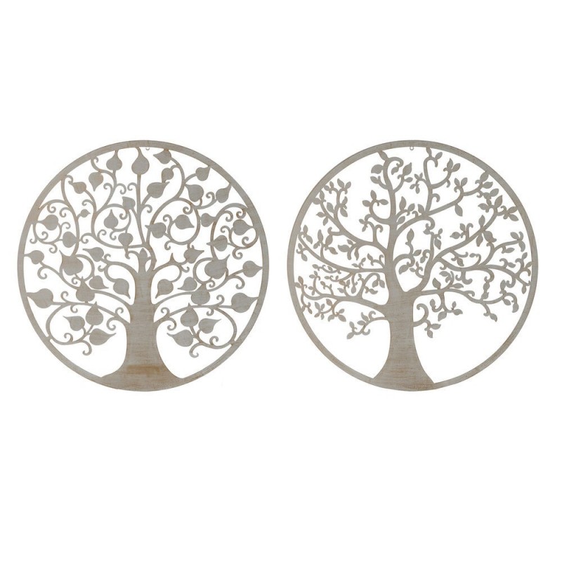Wall decoration DKD Home Decor White Metal Tree (2 pcs) (100 x 1 x 100 cm) - Article for the home at wholesale prices
