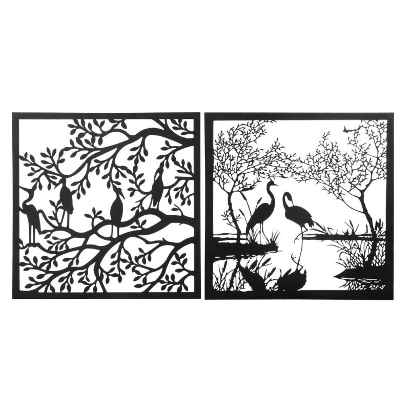 Wall decoration DKD Home Decor Metal (2 pcs) (98 x 1 x 98 cm) - Article for the home at wholesale prices