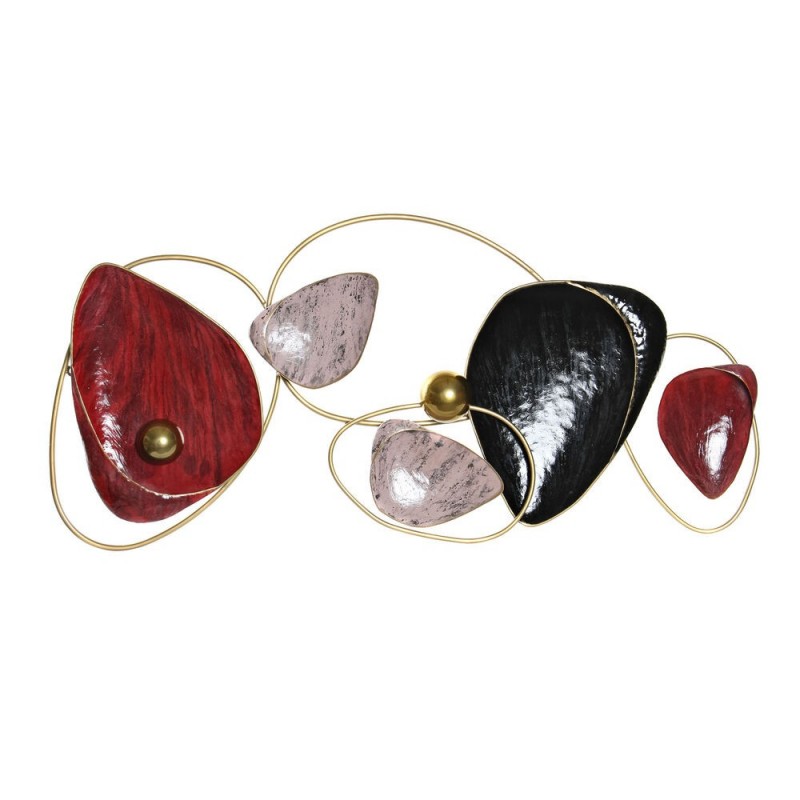 Wall decoration DKD Home Decor Red Black Gold Metal (123 x 10 x 65 cm) - Article for the home at wholesale prices