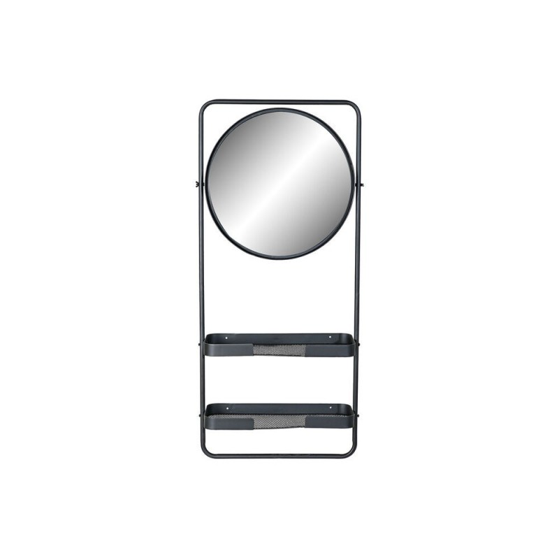 Etagère de salle de bains DKD Home Decor Noir Métal Miroir (55 x 20 x 120 cm) - accessoire de baignoire à prix de gros