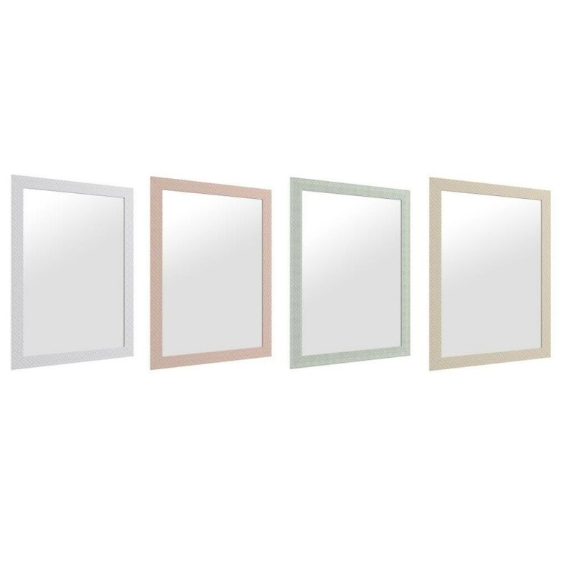 Wall mirror DKD Home Decor Glass Rose Green Polystyrene (60 x 2 x 86 cm) (4 pcs) - Article for the home at wholesale prices