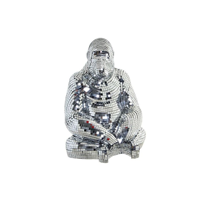 DKD Home Decor Silver Resin Gorilla Figure (35 x 31 x 46 cm) - Article for the home at wholesale prices