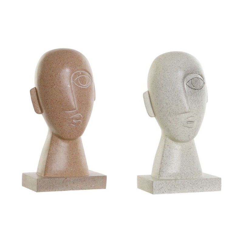 Decorative Figurine DKD Home Decor Beige Terracotta Resin (14.5 x 10.5 x 27.5 cm) (2 pcs) - Article for the home at wholesale prices