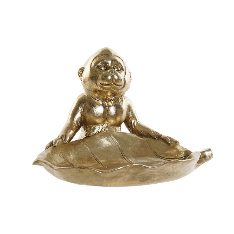 DKD Home Decor Golden Resin Monkey (23 x 20.4 x 14.8 cm) - Article for the home at wholesale prices