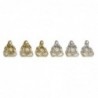 DKD Home Decor Silver/Gold Resin Monk Figure (10.5 x 6 x 12 cm) (6 pcs) - Article for the home at wholesale prices